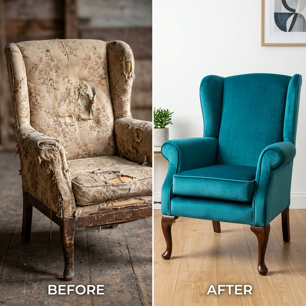 Esmer Koltuk - Koltuk Döşeme ve Yüz Değişimi Öncesi Sonrası Dönüşüm Uygulaması